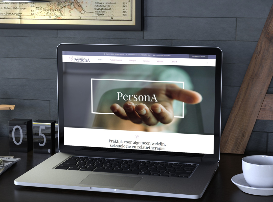 Informatieve website met SEO-teksten en nieuwe huisstijl voor Praktijk Persona uit Reet
